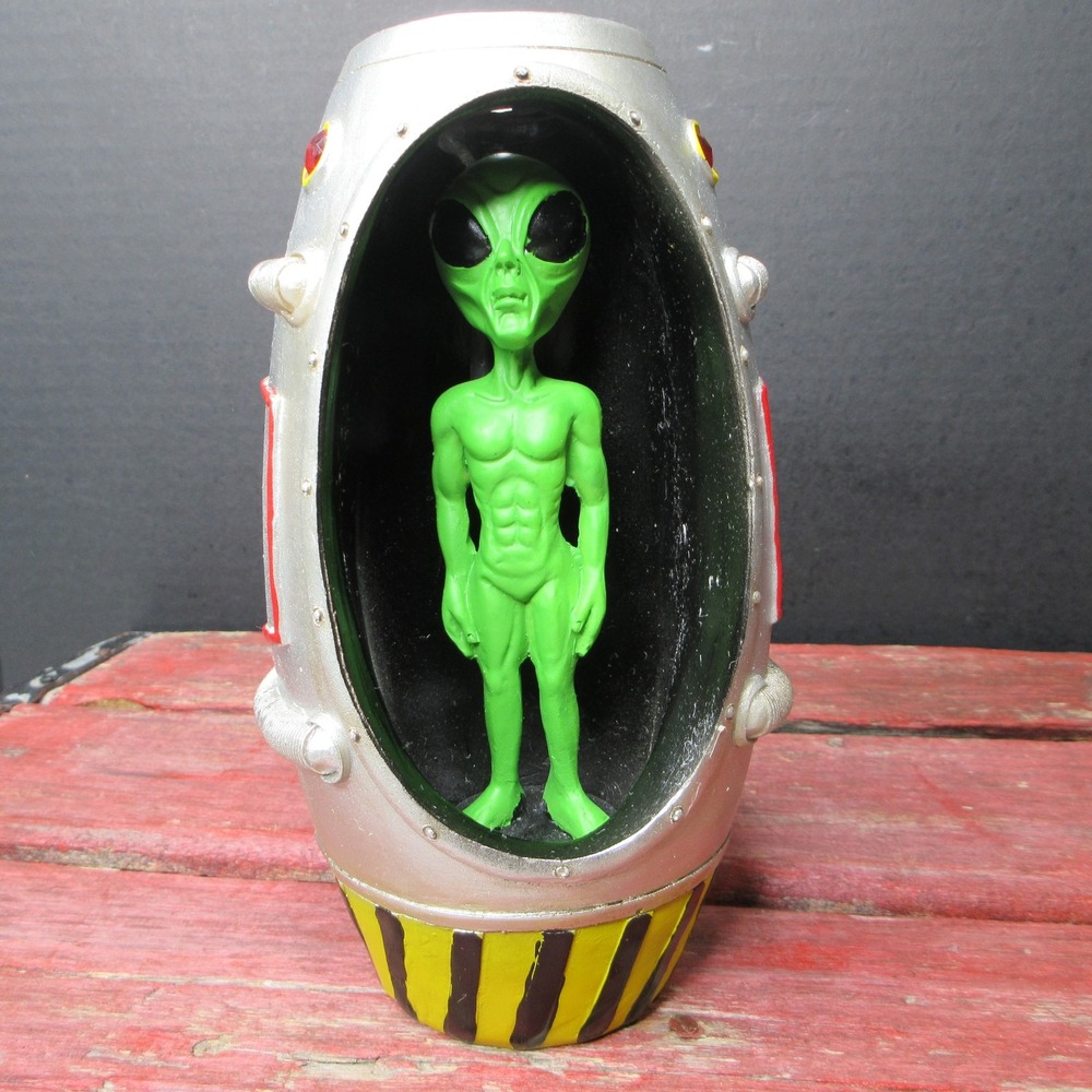 Sci-Fi Alien Spaceship Capsule Backflow Incense Burner LED Light Up Decorative
